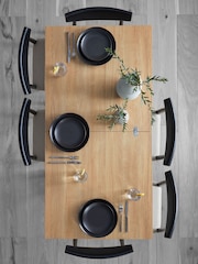 Black Malvern Malvern Oak Effect 4 to 6 Seater Extending Dining Table - Image 2 of 7