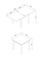 Black Malvern Malvern Oak Effect 4 to 6 Seater Extending Dining Table - Image 5 of 7