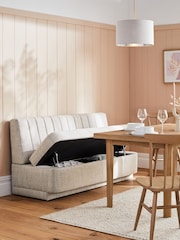 Chunky Weave Mid Natural Anderson Storage Dining Bench - Image 2 of 8