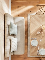 Chunky Weave Mid Natural Anderson Storage Dining Bench - Image 3 of 8