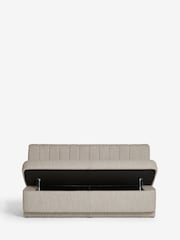 Chunky Weave Mid Natural Anderson Storage Dining Bench - Image 6 of 8
