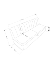 Chunky Weave Mid Natural Anderson Storage Dining Bench - Image 8 of 8