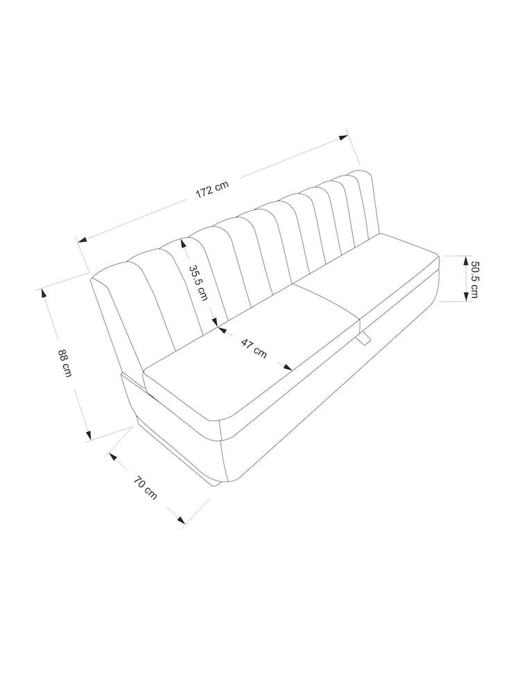 Chunky Weave Mid Natural Anderson Storage Dining Bench - Image 8 of 8