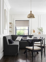 Soft Velvet Mid Grey Anderson Corner Corner Storage Dining Bench - Image 1 of 10