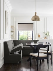 Soft Velvet Mid Grey Anderson Corner Corner Storage Dining Bench - Image 2 of 10