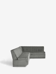 Soft Velvet Mid Grey Anderson Corner Corner Storage Dining Bench - Image 6 of 10