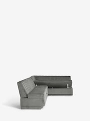 Soft Velvet Mid Grey Anderson Corner Corner Storage Dining Bench - Image 7 of 10