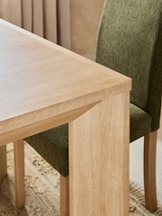 Light Natural Oak Effect Malvern Chunky 6 to 8 Seater Extendable Dining Table - Image 3 of 7