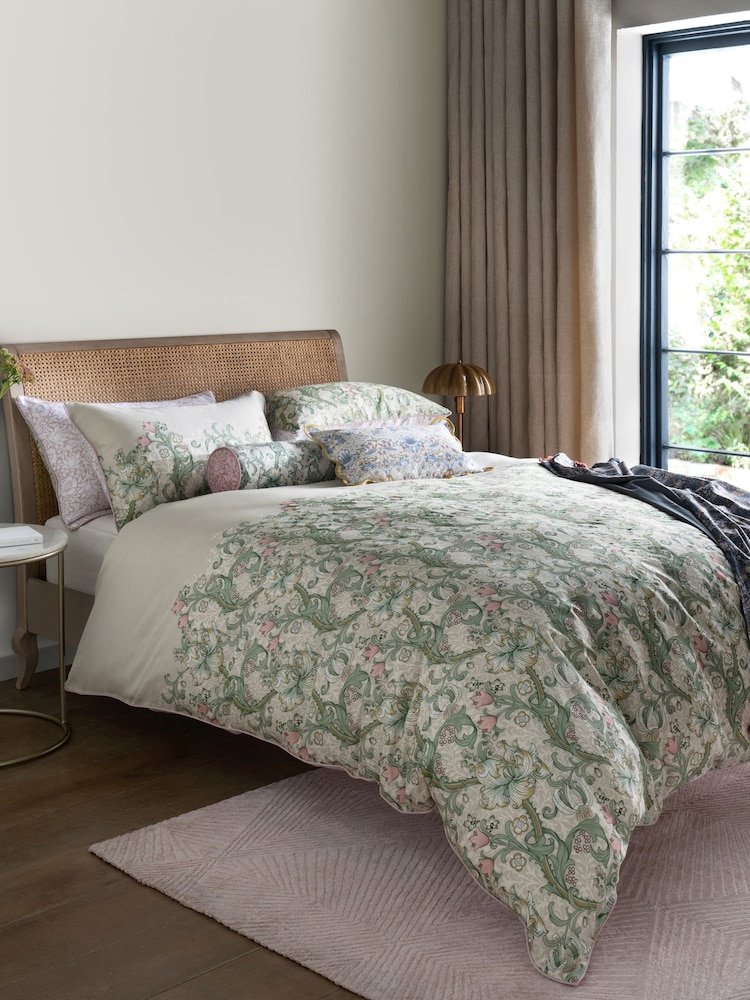 Clarke & Clarke Multi William Morris Golden Lily 200 Thread Count Duvet Cover and Pillowcase Set - Image 1 of 4