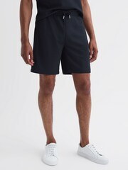 Reiss Navy Malin Slim Fit Drawstring Shorts - Image 3 of 5