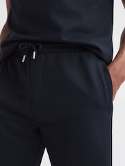 Reiss Navy Malin Slim Fit Drawstring Shorts - Image 5 of 5