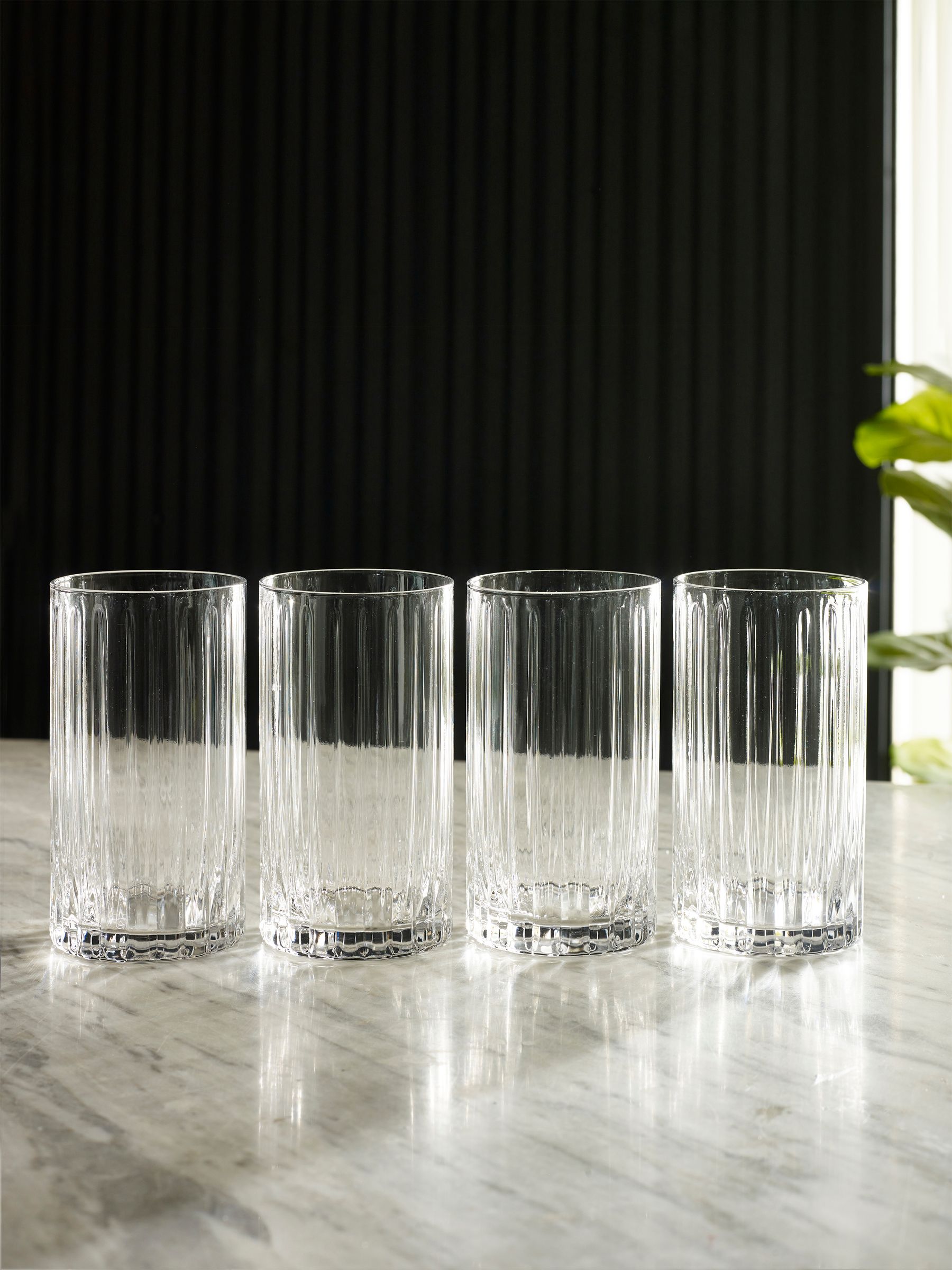 Buy Set of 4 Clear Collins Tumbler Glasses Tall from Next USA