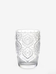 Set of 4 Clear Sophia Embossed Tumbler Glasses - Image 4 of 4