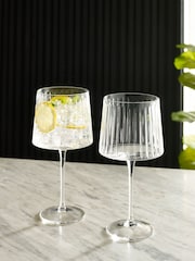 Set of 2 Clear Collins Gin Glasses - Image 1 of 4
