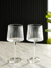 Set of 2 Clear Collins Gin Glasses - Image 2 of 4