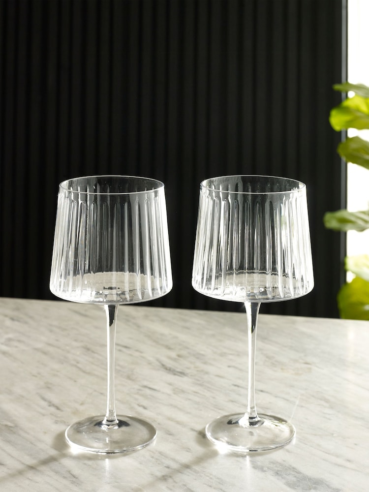 Set of 2 Clear Collins Gin Glasses - Image 2 of 4