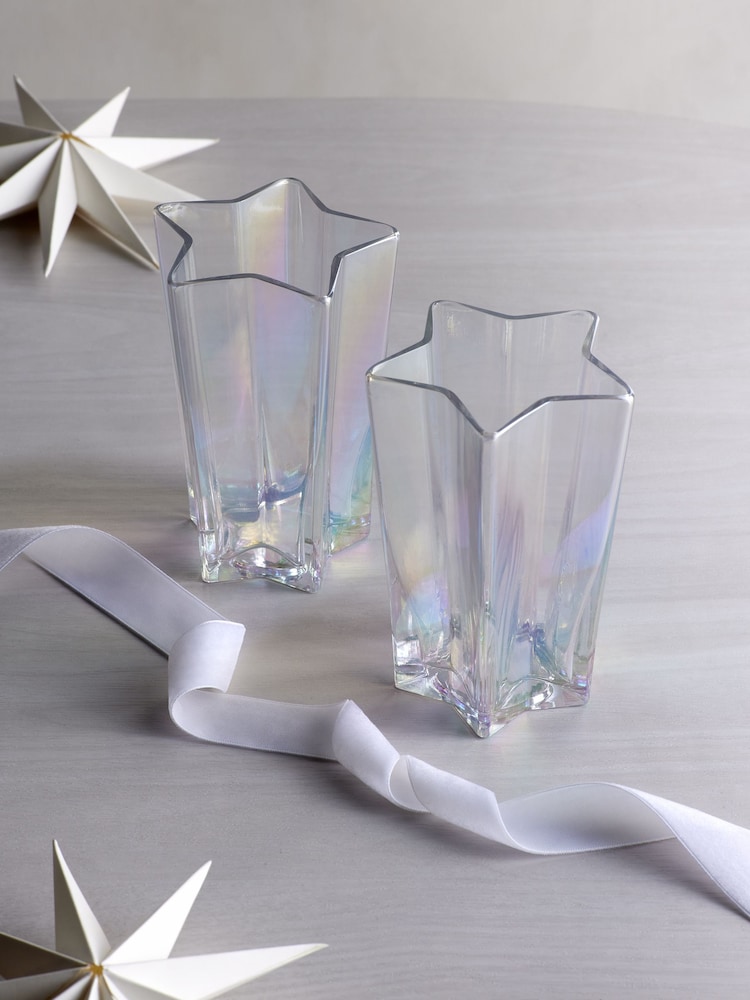 Set of 2 Iridescent Star Tumbler Glasses - Image 2 of 4