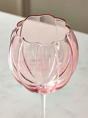 Set of 2 Pink Ottilie Gin Glasses - Image 3 of 4
