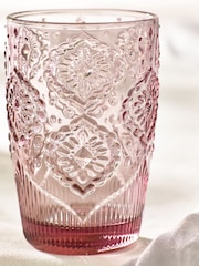 Set of 4 Pink Sophia Tumbler Glasses - Image 3 of 4