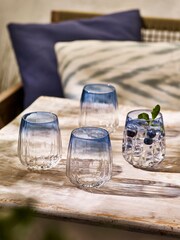 Set of 4 Blue Salcombe Tumbler Glasses - Image 1 of 4