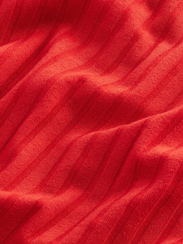 Red Bandeau Jersey Summer Dress - Image 9 of 9