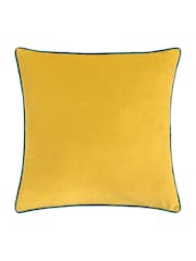 Furn Yellow Meridian Velvet 45cm X 45cm Cushion Cover - Image 3 of 5