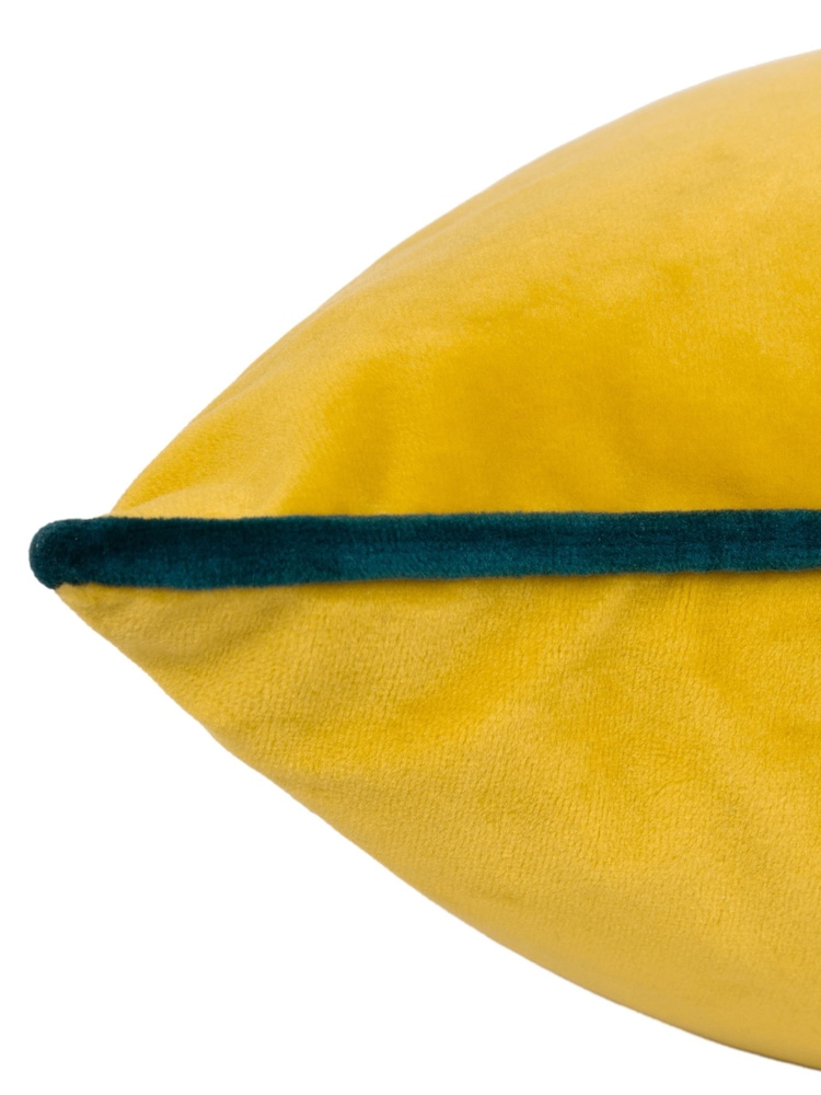 Furn Yellow Meridian Velvet 45cm X 45cm Cushion Cover - Image 5 of 5 Furn Yellow Meridian Velvet 45cm X 45cm Cushion Cover - Image 5 of 5