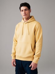 Yellow Regular Fit Jersey Cotton Rich Overhead Hoodie - Image 1 of 8