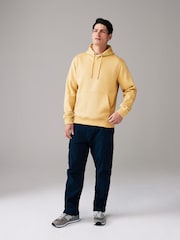 Yellow Regular Fit Jersey Cotton Rich Overhead Hoodie - Image 2 of 8