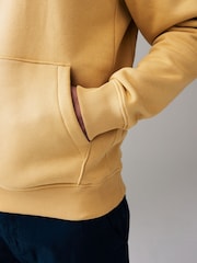 Yellow Regular Fit Jersey Cotton Rich Overhead Hoodie - Image 5 of 8