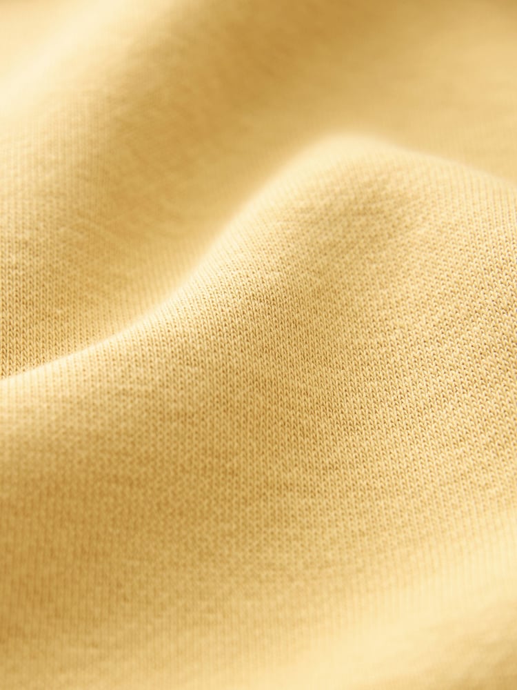 Yellow Regular Fit Jersey Cotton Rich Overhead Hoodie - Image 8 of 8