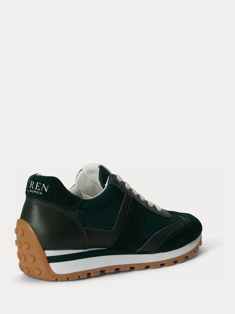 Lauren Ralph Lauren Black Dani Suede Leather and Nylon Trainers - Image 2 of 5 Lauren Ralph Lauren Black Dani Suede Leather and Nylon Trainers - Image 2 of 5