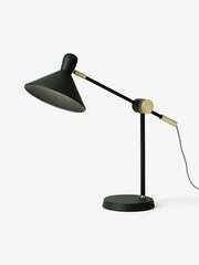 MADE.COM Black/Brass Ogilvy Task Table Lamp - Image 2 of 3