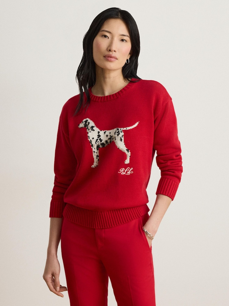 Lauren Ralph Lauren Riednee Dalmation Crew Neck Sweater - Εικόνα 1 από 9