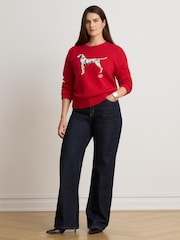 Lauren Ralph Lauren Riednee Dalmation Crew Neck Sweater - Εικόνα 6 από 9