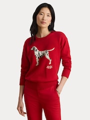Lauren Ralph Lauren Riednee Dalmation Crew Neck Sweater - Εικόνα 8 από 9