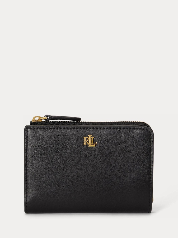 Lauren Ralph Lauren Black Bifold Zip Around Coin Purse - Image 1 of 4 Lauren Ralph Lauren Black Bifold Zip Around Coin Purse - Image 1 of 4