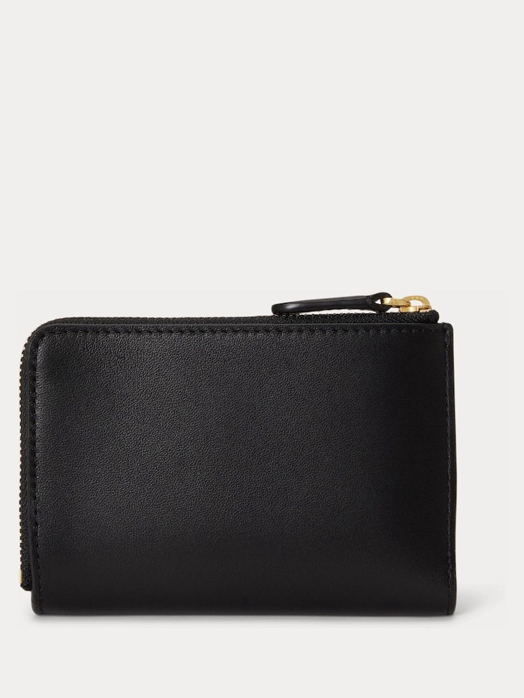 Lauren Ralph Lauren Black Bifold Zip Around Coin Purse - Image 2 of 4 Lauren Ralph Lauren Black Bifold Zip Around Coin Purse - Image 2 of 4