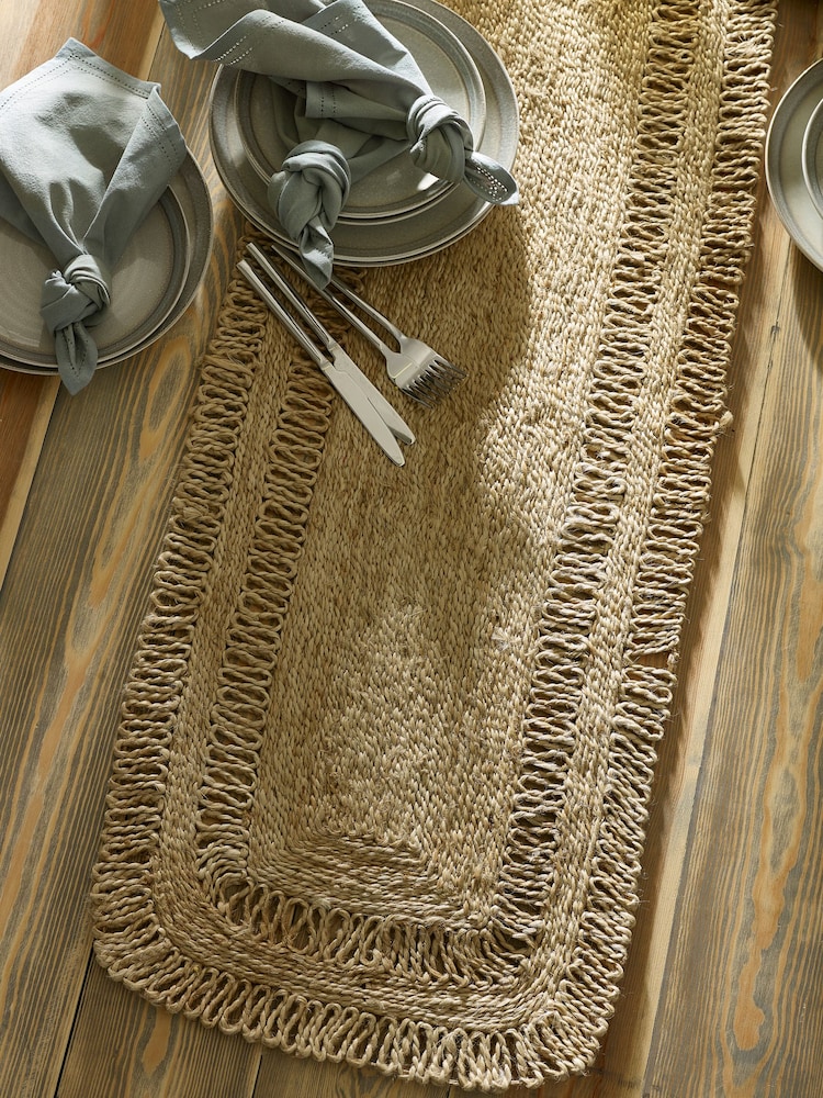 Natural Jute Kitchen Table Runner - Image 2 of 4