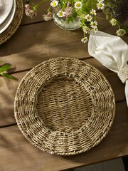 Set of 2 Natural Woven Seagrass Charger Placemats - Image 3 of 5