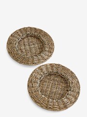 Set of 2 Natural Woven Seagrass Charger Placemats - Image 5 of 5