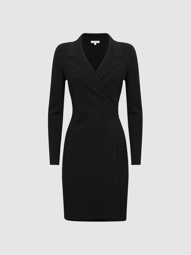 Reiss Black Elisha Double Breasted Mini Dress - Image 2 of 5 Reiss Black Elisha Double Breasted Mini Dress - Image 2 of 5