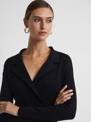 Reiss Black Elisha Double Breasted Mini Dress - Image 4 of 5