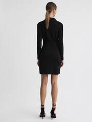 Reiss Black Elisha Double Breasted Mini Dress - Image 5 of 5