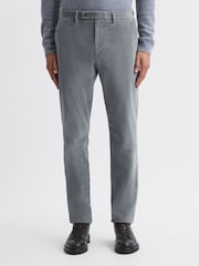 Gris - Pantalones de corte slim en algodón cepillado Strike de Reis - Imagen 1 de 4