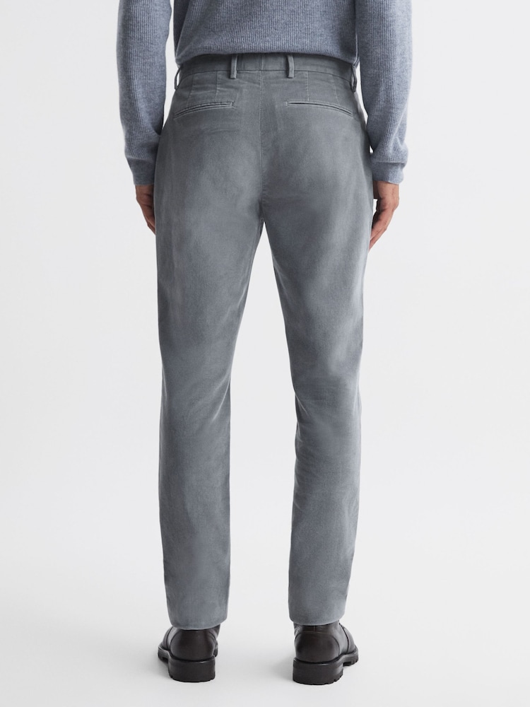 Gris - Pantalones de corte slim en algodón cepillado Strike de Reis - Imagen 4 de 4