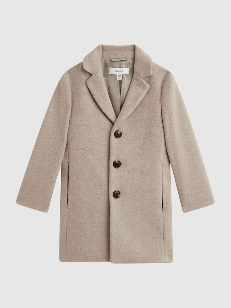 Reiss Stone Melange Gable 3-9 yrs Single Breasted Epsom Overcoat - Image 2 of 6 Reiss Stone Melange Gable 3-9 yrs Single Breasted Epsom Overcoat - Image 2 of 6