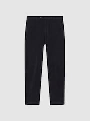 Reiss Navy Strike Slim Fit Brushed Cotton Trousers - Image 2 of 6