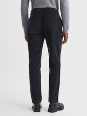 Reiss Navy Strike Slim Fit Brushed Cotton Trousers - Image 5 of 6