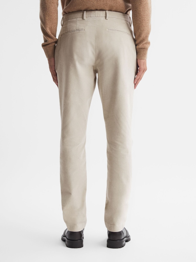 Oatmeal - Pantalones de corte slim en algodón cepillado Strike de Reis - Imagen 4 de 4